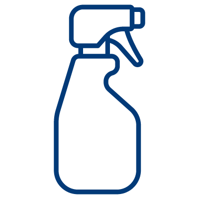 Icon indicating ABENA's assortment of quality cleaning products for healthcare and industries sectors