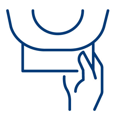 Icon with handshake indicating ABENA's collaboration with partners and customers