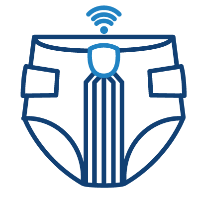 Icon of ABENA Nova, which is ABENA's digital incontinence product manufactured in-house