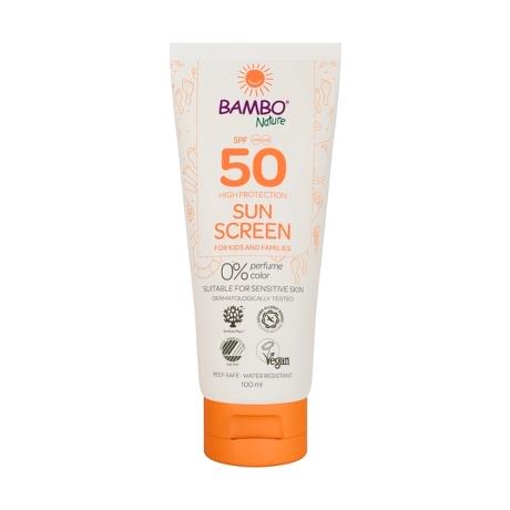 Bambo Nature, Sun lotion, 100 ml, SPF 50, without color and perfume