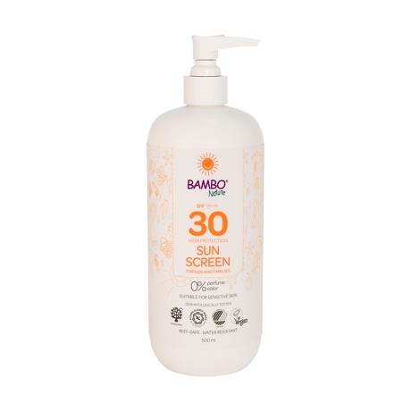 Bambo Nature, Sun lotion, 500 ml, SPF 30, without color and perfume