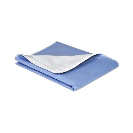 Underpad, ABENA Washable Underpads, 85x75cm, light blue, cotton/polyester/ rayon/TPU, with flaps